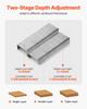 Pneumatic Carton Closing Stapler, 13 Gauge Pneumatic Cardboard Staple Gun for 34.8mm Crown 16mm & 19mm Length, Depth-Adjustable 70-120 PSI Air Staple
