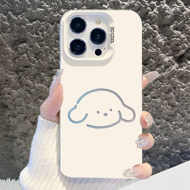 Couple Style Cute Cat And Dog Smile Phone Case For IPhone 16 15 14 For IPhone 13 12 11 Pro Max Cute Back Cover Case Funda Bumber For iPhone 16PLUS
