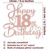 Sotpot 1 Pack 18th Birthday Cake Topper Double-sided Rose Gold Glitter Cake Pick Cake Decoration for Happy 18th Birthday Anniversary Party
