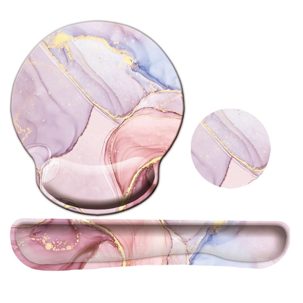 3Pcs/Set Soft Mouse Wrist Support Pad Non-Slip Base Keyboard Hand Cushion Desktop Accessories