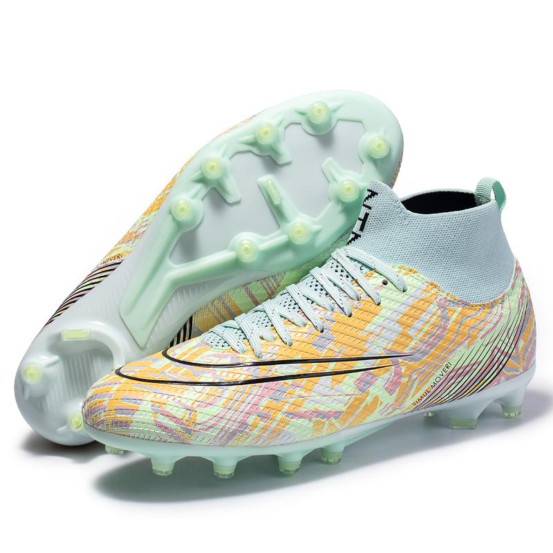 Mens Football Shoes New FG Wear-resistant Breathable Synthetic Grass Training Competition Football Boots for Man