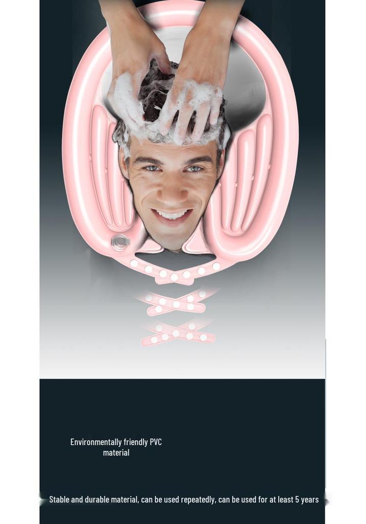 Foldable Inflatable Shampoo Basin: Convenient Hair Washing Tool for Home, Elderly, and Pregnant Use