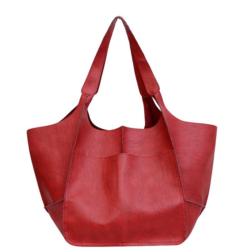 

Роскошная сумка из искусственной кожи, большая вместимость, осенне-зимняя ретро-сумка, женская сумка, дизайнерские сумки для женщин, высокое качество красный