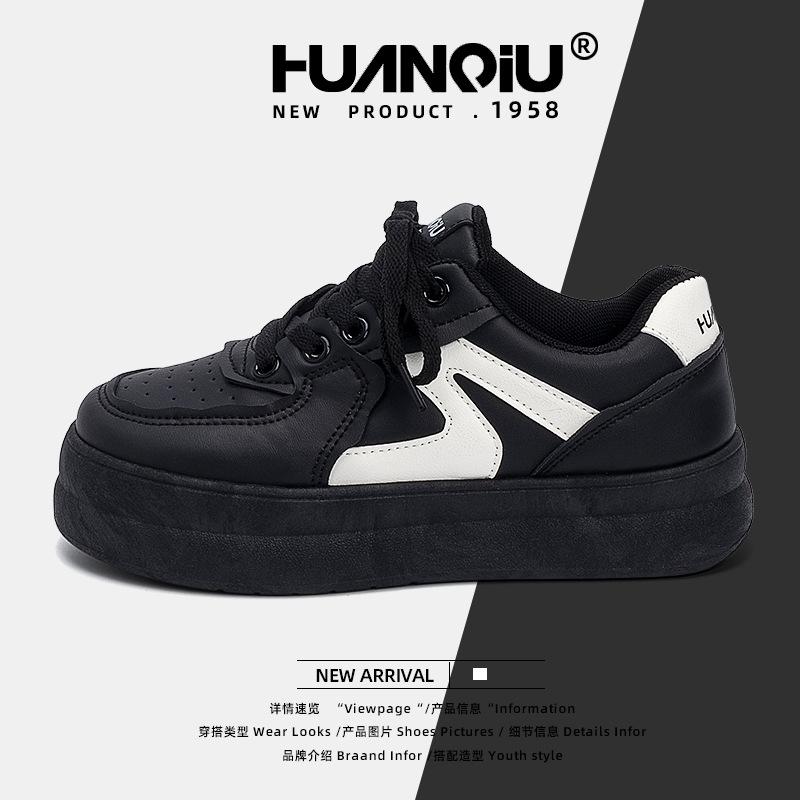 Global platform white shoes women's ZHQ3388 spring new heightening versatile popular sports shoes casual board shoes