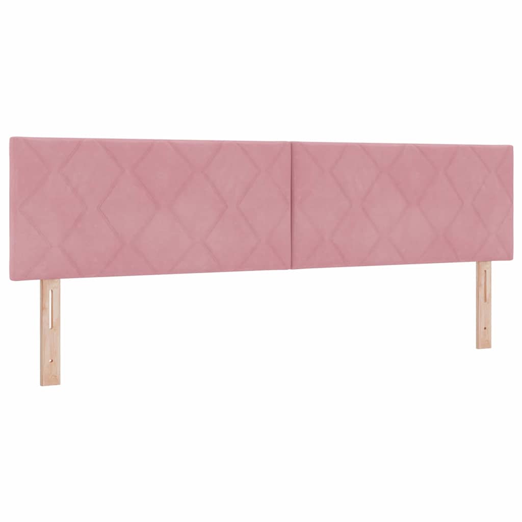 Box Spring Bed with Mattress and Headboard Pink 180 x 200 cm Velvet