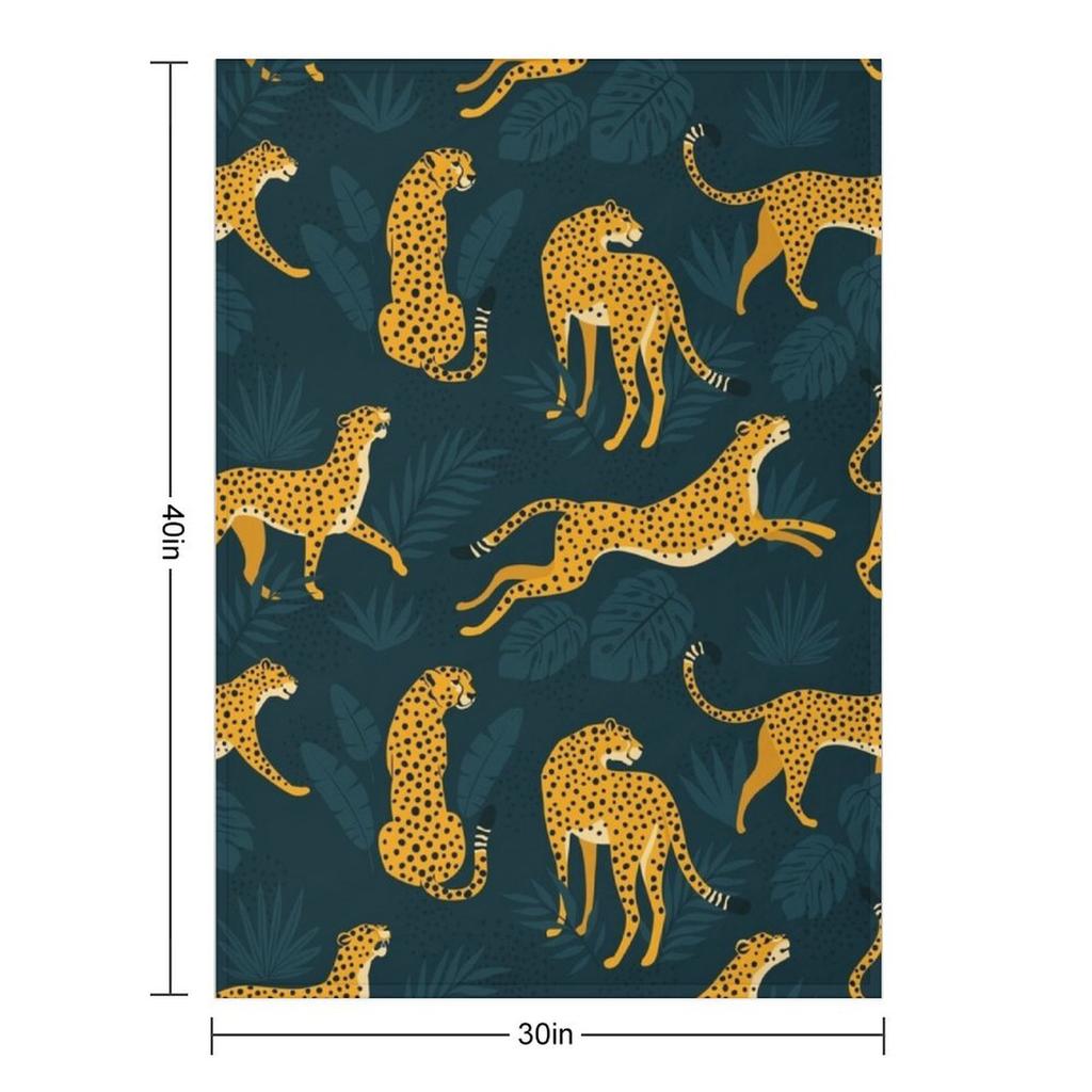 Night Cheetah Pattern Throw Blanket Luxury Brand Soft Beds Thins Sofa Quilt Blankets