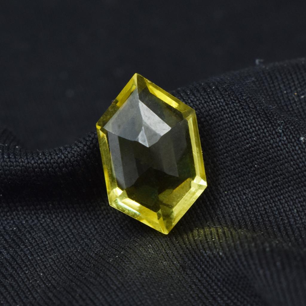 Perfect Yellow Sapphire Fancy Cut 9.70 Ct Natural Ring Loose Gemstone CERTIFIED AR-1502
