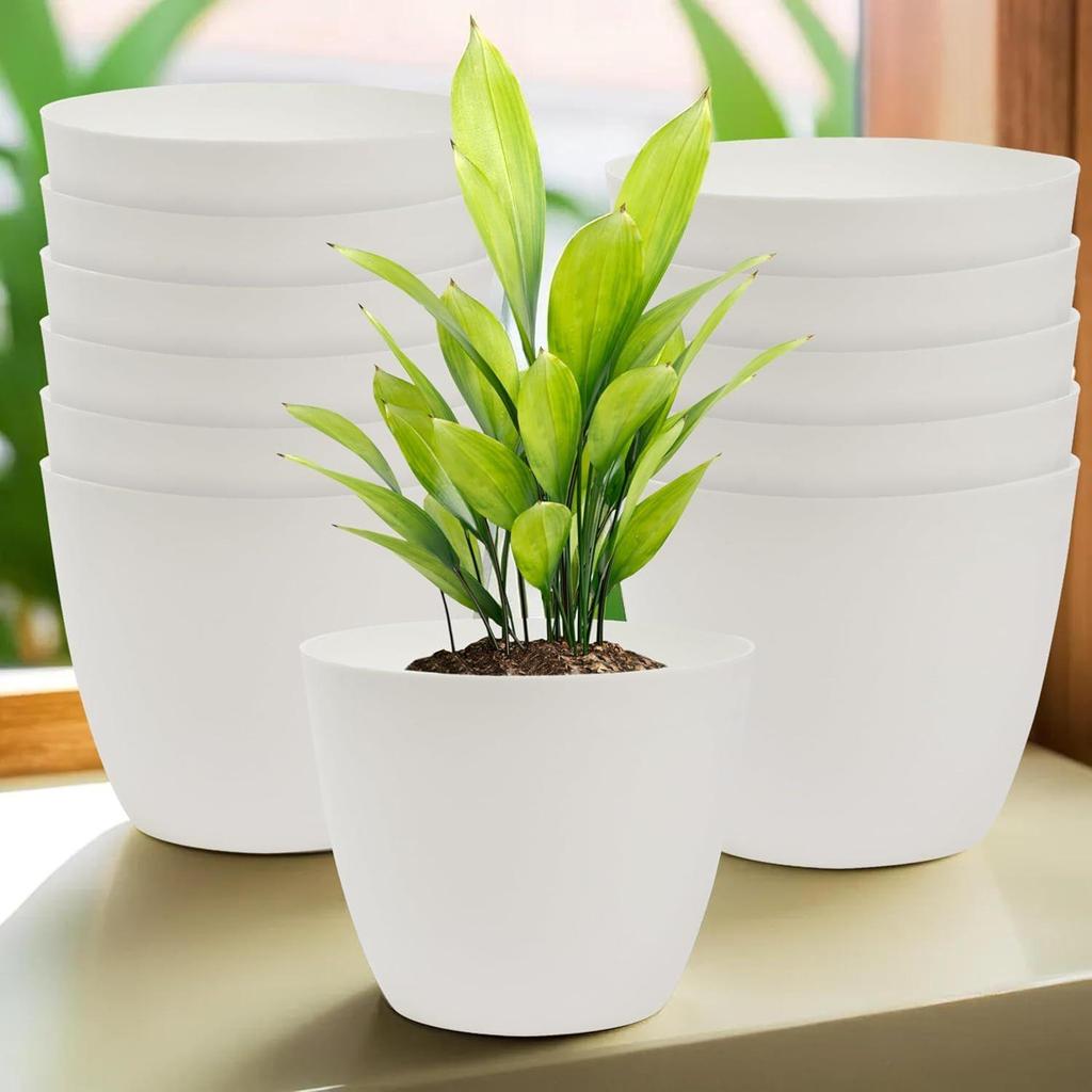 Pack of 12 Flower Pot | Flower Pot for Living Room-Office | Flower Planters for Home-Office-Lawns & Garden Decor