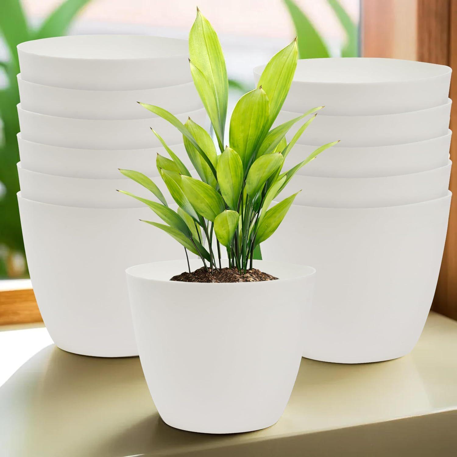 

Набор из 12 цветочных горшков | Цветочный горшок для гостиной-офиса | Кашпо для дома-офиса-газонов и садового декора