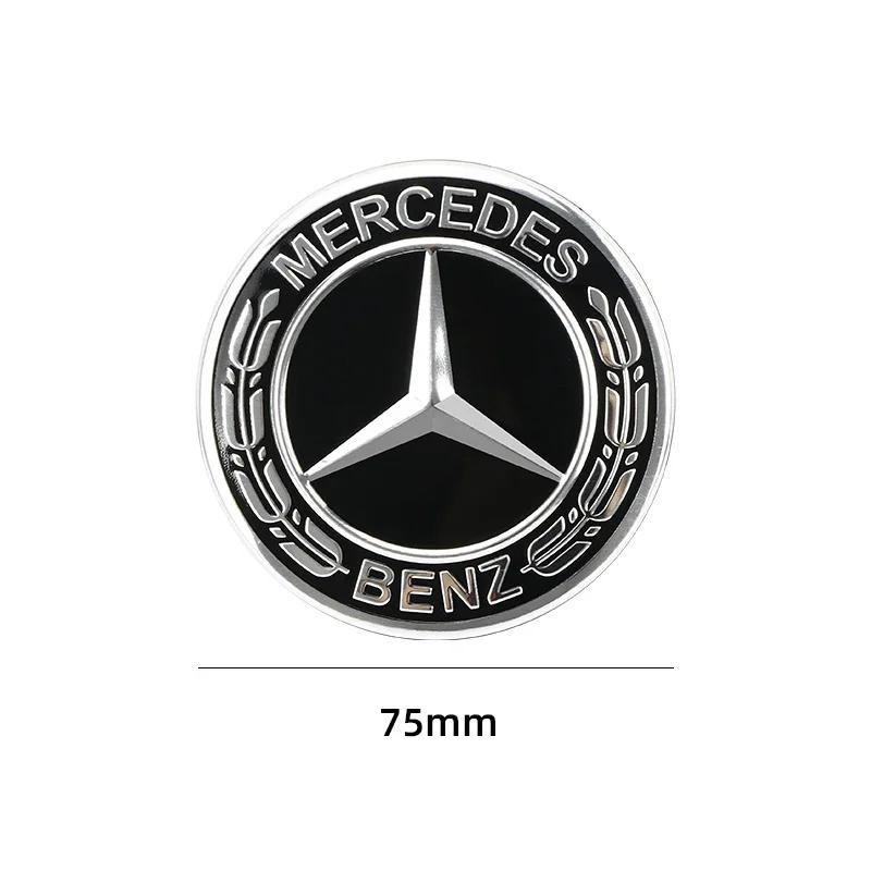 4Pcs 75MM Car Wheel Center Hub Caps AMG Wreath For Mercedes Benz GLE GLK SLK CLA CLK W203 W204 W205 W209 W210 W211 W212