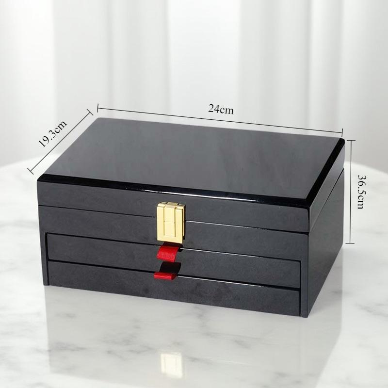 

Drawer Jewelry Necklace Box Exquisite Bracelet Organizer Cases Wedding Jewellery Storage Case Household Rings Display Boxes