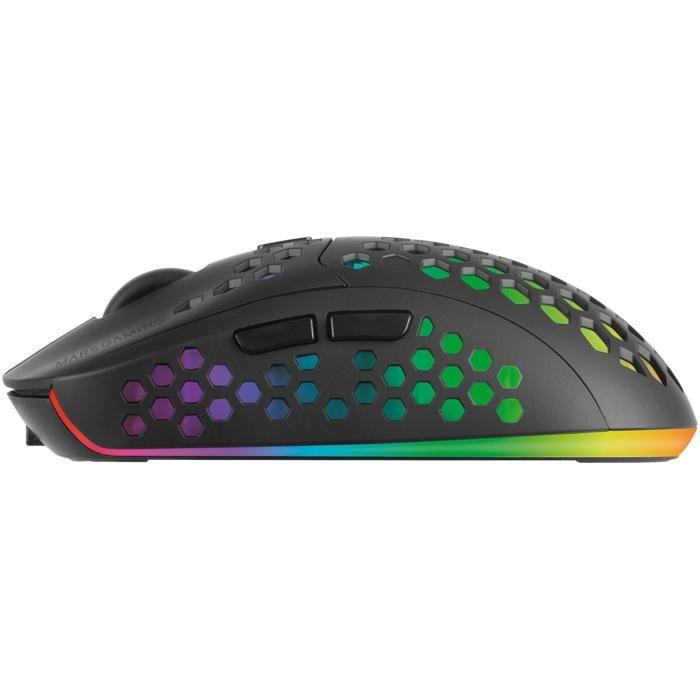Souris Gaming - MARSGAMING - MMW3 - Sans Fil - RGB Flow - 3200 DPI - Ultralégère