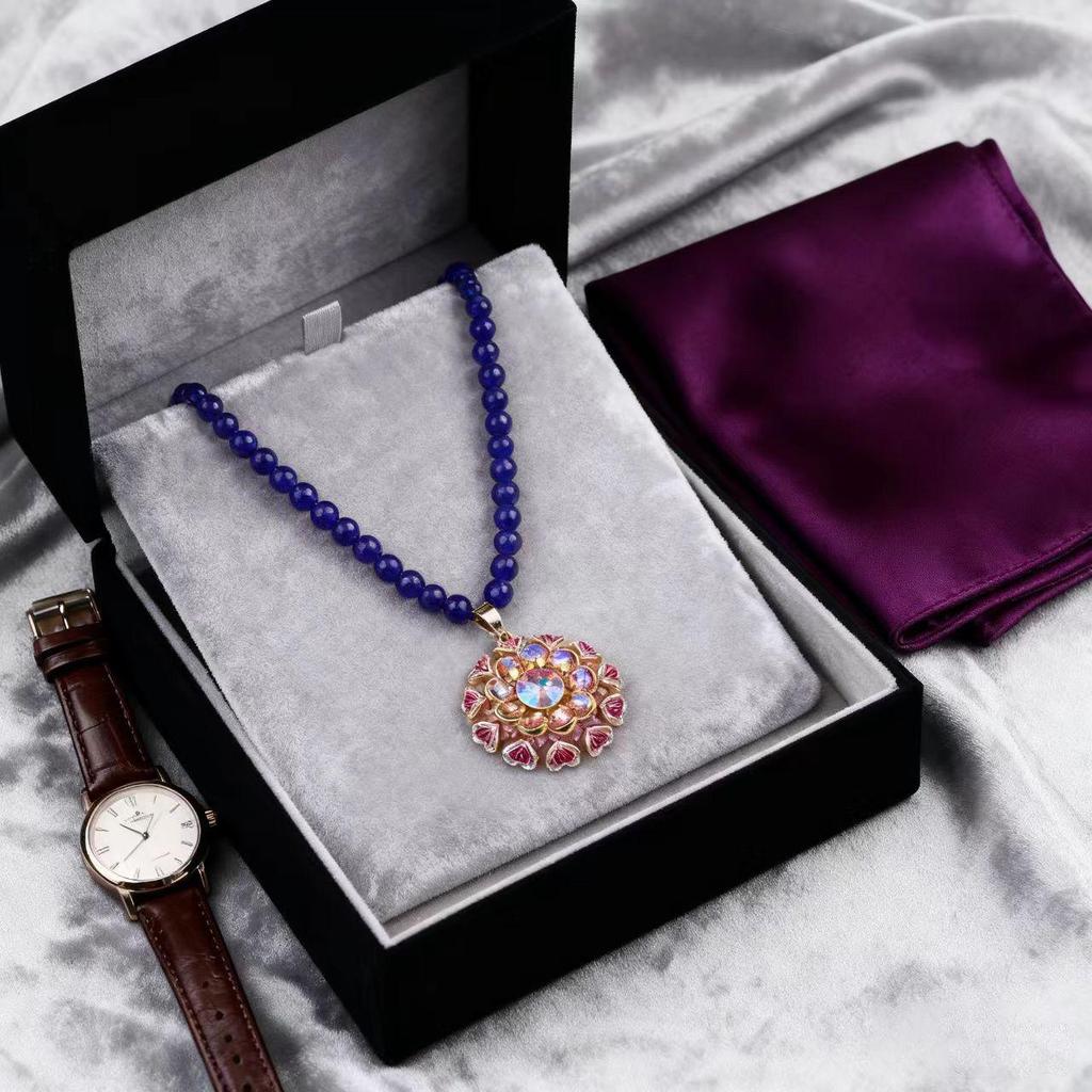 Elegant Purple Sweater Chain: Luxurious Long Necklace Accessory