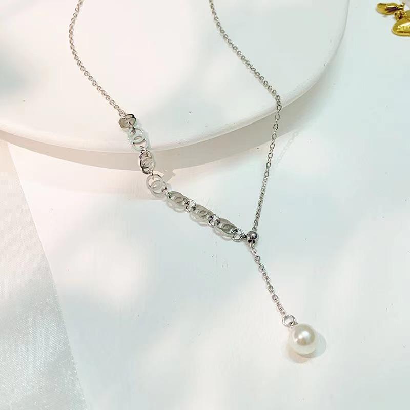 

S925 стерлингового серебра ключицы ожерелье кольцо пряжка женский темперамент классический стиль легкий роскошный дизайн модные аксессуары 925