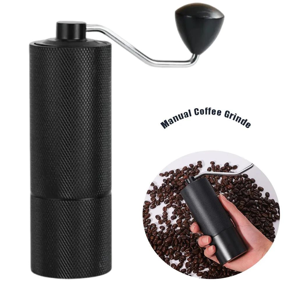 Manual Stainless Steel Coffee Grinder High Quality Portable with Double Bearing Positioning Italian Household Grinder