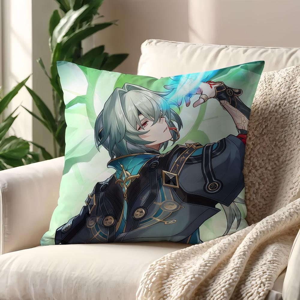 Game Anaxa Honkai Star Rail cushion cover Pillow Cover Decoration Room Home Sofa living Office Car Nordic Simplicity
