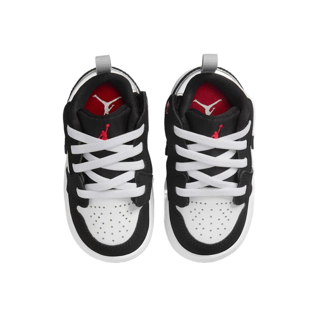 Air Jordan 1 Low ALT SE TD White Black Matte Silver Baby Sneakers Fire-Red IB3886-106