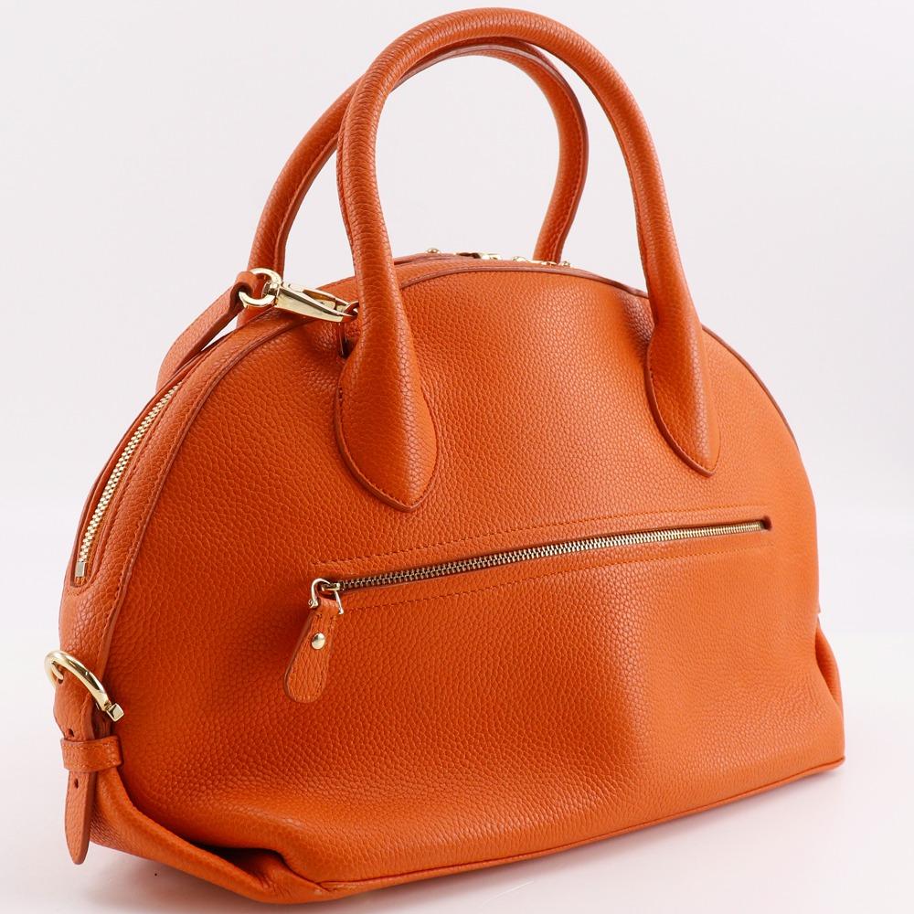 Salvatore Ferragamo Fiamma Handbag 2WAYShoulder Orange leather Women Used