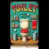 Vintage Metallposter Wanddekoration Reinigungsmittel Schild für Toilette