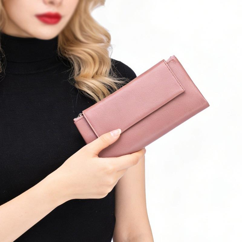 New Women's Long Wallet Large Capacity Leather Multi-function Wallet Fashion Texture Mobile Phone Bag Clutch Bag