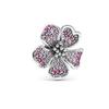Pink Butterfly Cherry Blossom Flower Caterpillar Charm Enamel Bead fit Original Silver Bracelet Jewelry Accessories for Women
