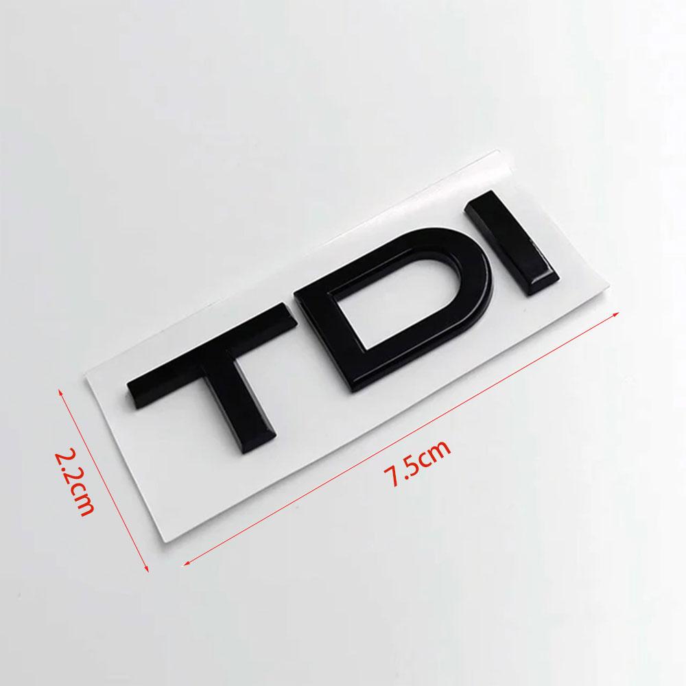 AAZN1 3D TFSI TDI Autoaufkleber ABS Buchstaben Logo Heckklappe Kofferraum Emblem Abzeichen Aufkleber für A3 A4 A5 A6 A7 A8 Q2 Q3 Q5 Q7 Zubehör