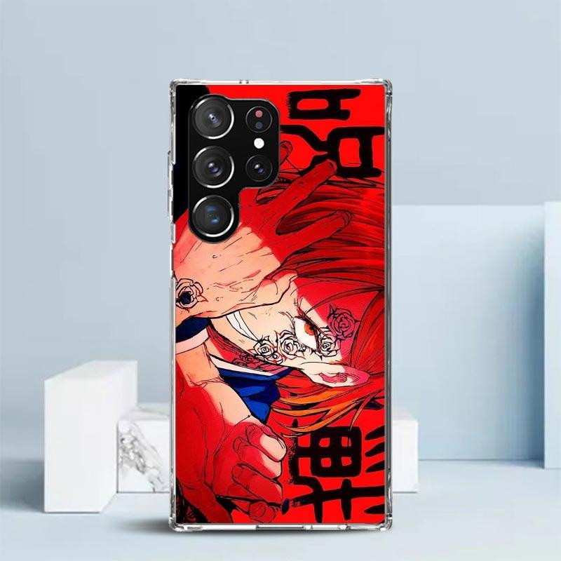 Kaisen J-Jujutsu Kugisaki Nobara Phone Case For Samsung Galaxy S24 S25 Edge S26 Ultra S22 S23 Plus S21 + S20 FE Soft TPU Back Co