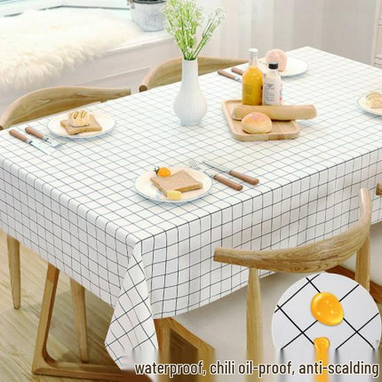 

Nordic Style Waterproof Oilproof Washable PVC Tablecloth for Dining, Camping, Homestay, and Restaurants. 40x60cm Edge