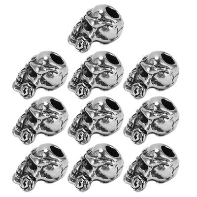 10PCS Knife Skull Beads Alloy DIY Umbrella Rope Pendant for Knives Umbrella Ropes Keychains
