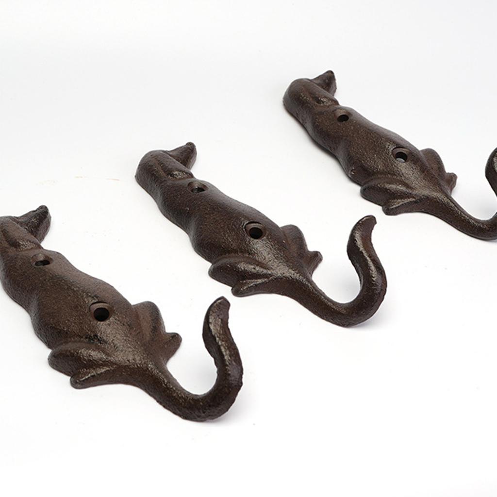 Functional Dog Iron Hanger Durable Cast Iron Dog Silhouette Hook For Hanging Clothes And Keys In Home Decors Spaces