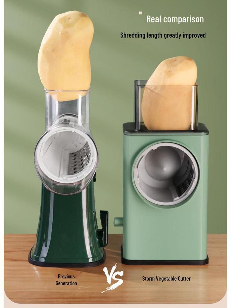 German Multifunctional Vegetable Cutter: Roller Potato Slicer, Shredder, Grater, Grinder, Chopper.