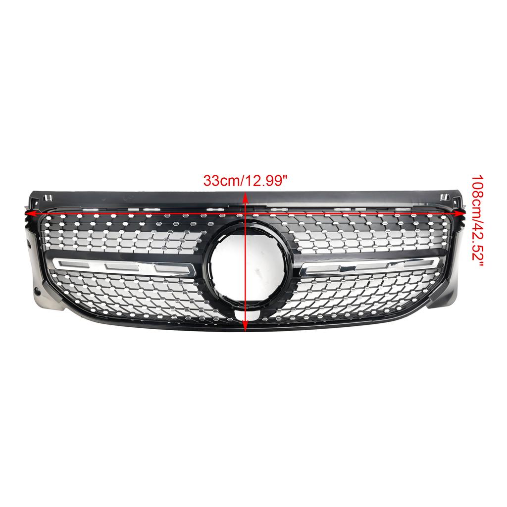 Diamond Front Bumper Grille Grill Fit Mercedes Benz GLB X247 2020-2023