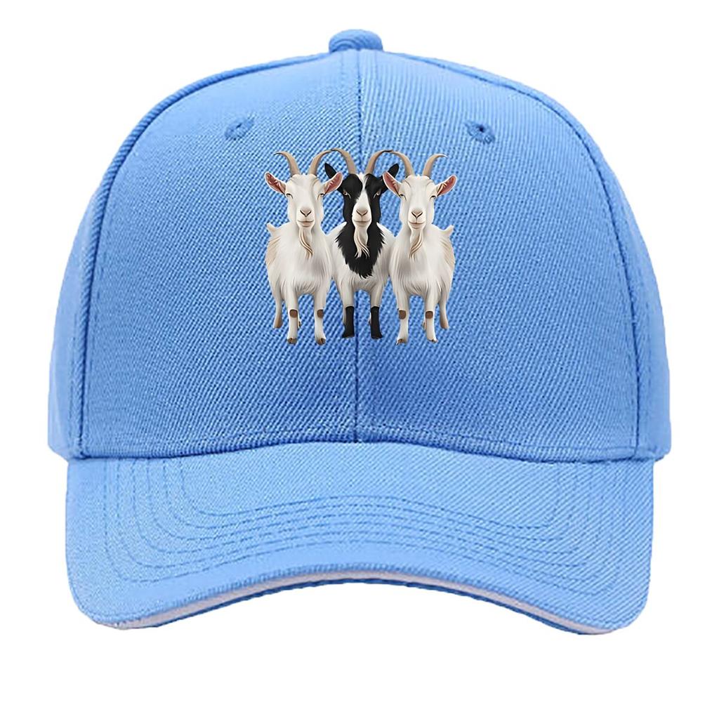 Realistic Plush Goat Toy Home Decor Gift Hip Hop hat Fashion Outdoor Sports Sandwich Baseball Cap