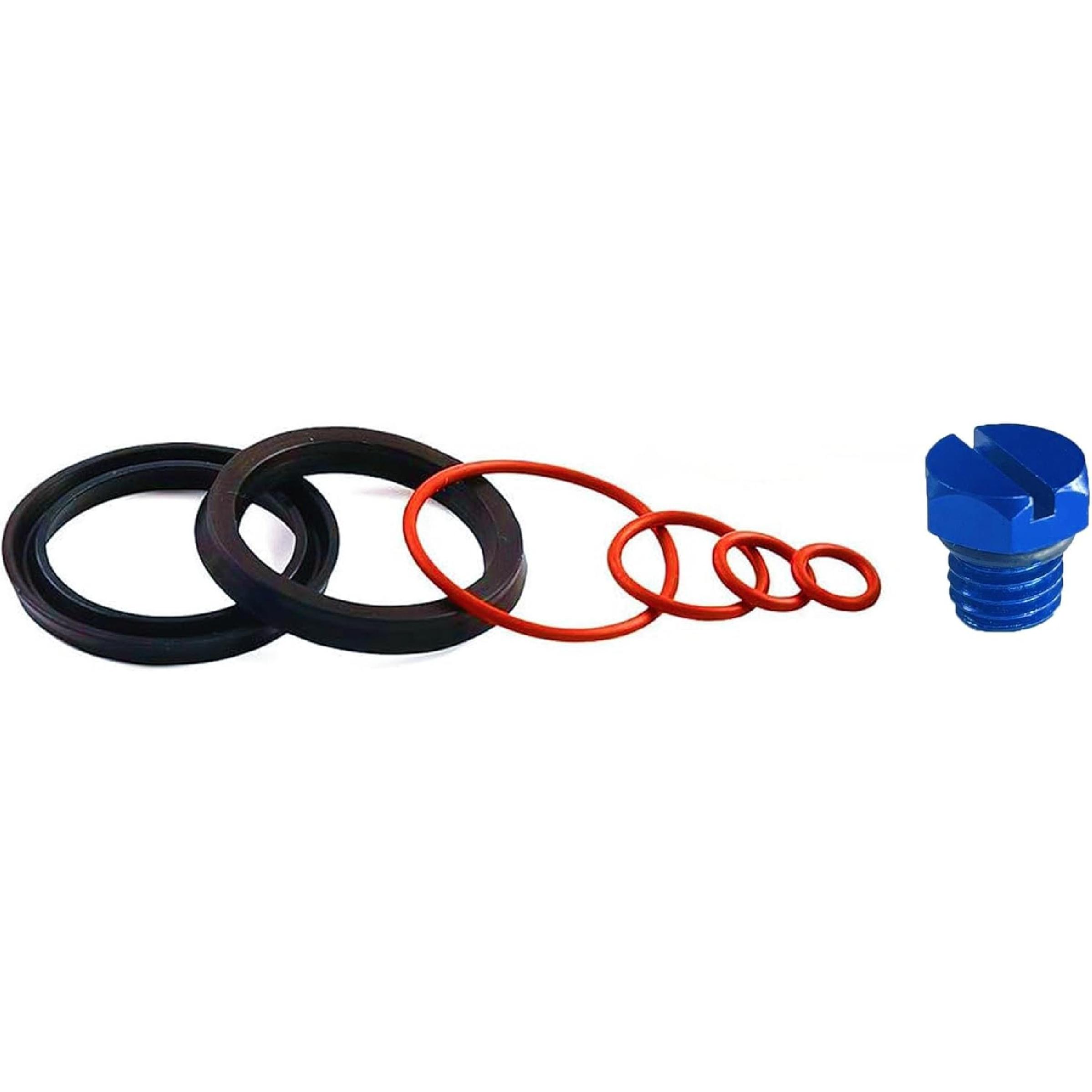 iFJF Ремонтный комплект уплотнений головки топливного фильтра и замена винта для удаления воздуха для корпуса топливного фильтра GM Duramax 2001-2013 гг. - Алюминиевый винт Красный синий