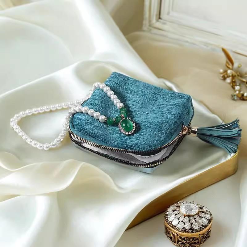 5-Layer Storage Bag Velvet Jewelry Pouch Bags For Watch Bracelet Rings Earring Portable Travel Jewelry Case