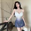 Women's Strapless Sexy Gradient Dress - 2026 New Short Tight Hip Wrap Skirt