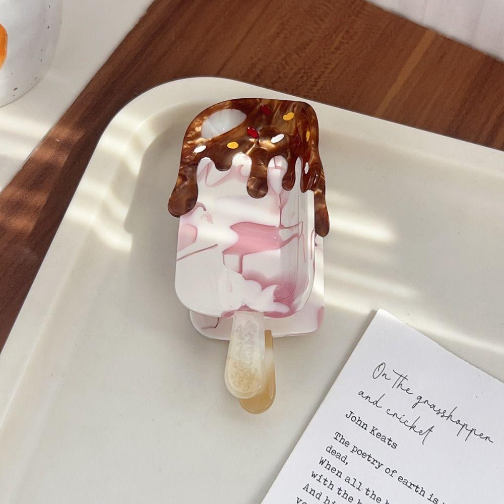 Sweet Ice Cream Shark Clip Cute Delicious Food Claw Clip Lovely Fruit Series Hair Claw  Girls