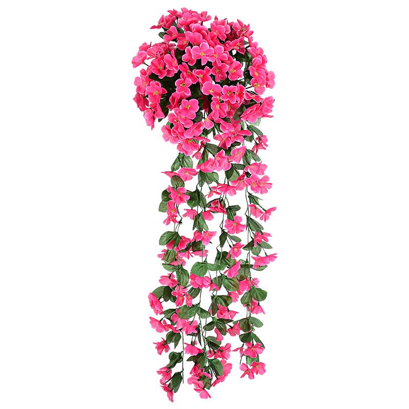 Artificial Flowers Long Vine Violets Home Wedding Outdoor Garden Arch Decorations Christmas Potting Pavilion Accessories