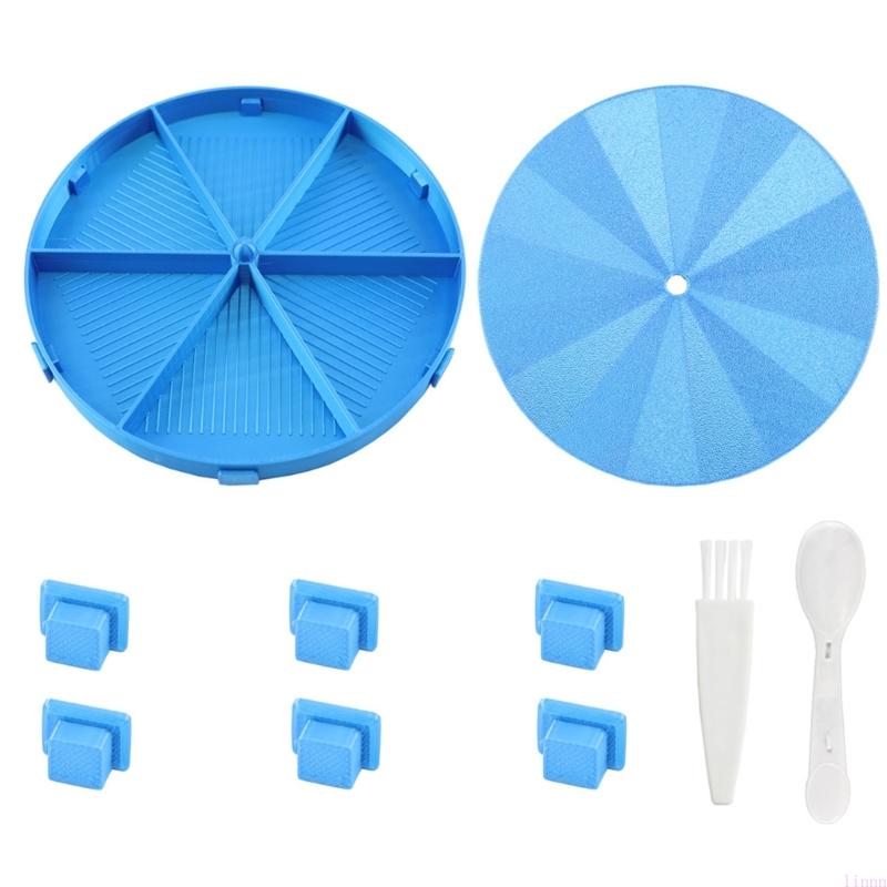 

DIY Beads Art Sifter Set with Round Tray for Craft синий