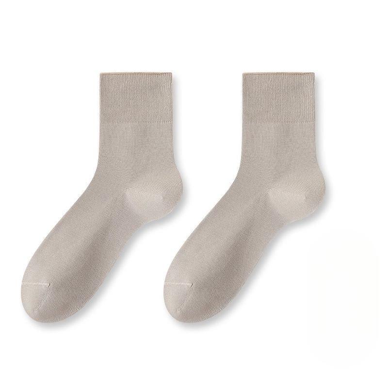 Female Spring and Autumn Pure Cotton Sweat Absorbing Boneless Tube Socks