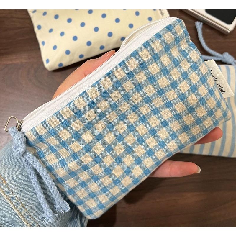 Mini-Baumwoll-Blumen-Organizer-Taschen für Damen, kleine Stoff-Kosmetik-Make-up-Tasche, kleine Geldbörse, Münzfach, Kinder-Kosmetiketui