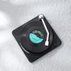 MECOWON Vinyl Record Coasters with Record Player Holder - 6 Pack Cool Coasters for Music Lovers. Perfect for housewarmings, parties, and music lovers.