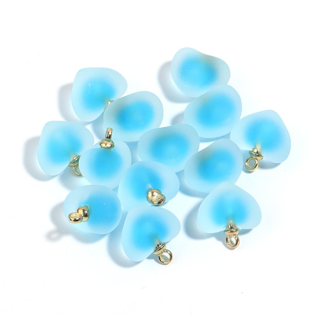 10Pcs Acrylic Frosted Colorful Heart Charms Round Charms For Jewelry Making DIY Bracelet Necklace Earrings Pendants Accessories