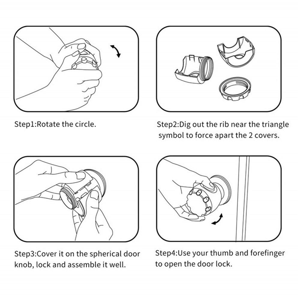 Safe Protective Baby Children Kids Handle Sleeve Door Knob Cover Home Accessory Safety Lock Cover