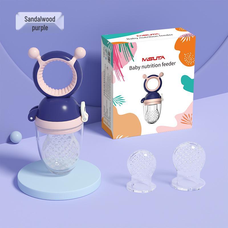 MISUTA Silicone Baby Teether Fruit & Veggie Feeder Stick