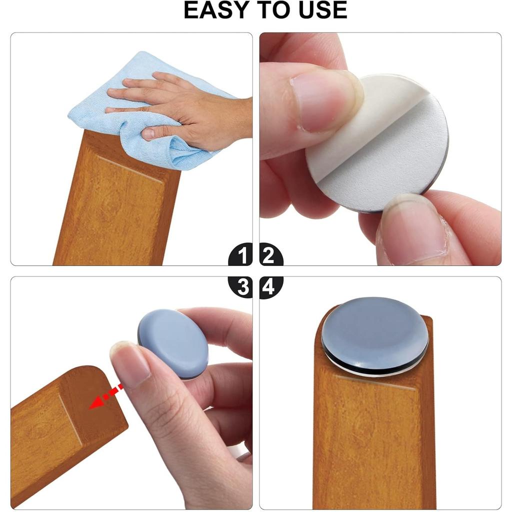 4-10PCS Heavy Duty PTFE Furniture Sliders Adhesive Teflon Chair Leg Floor Protector Mover Glide Pads for Table Cabinet Sofa