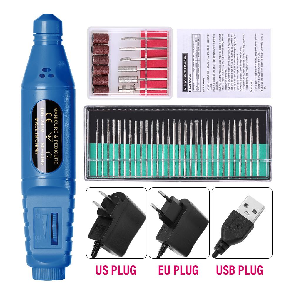 CNHIDS Professional Electric Nail Drill Machine Manicure Tools Pedicure Drill Set Portable Nail File Nail Drill Equipment