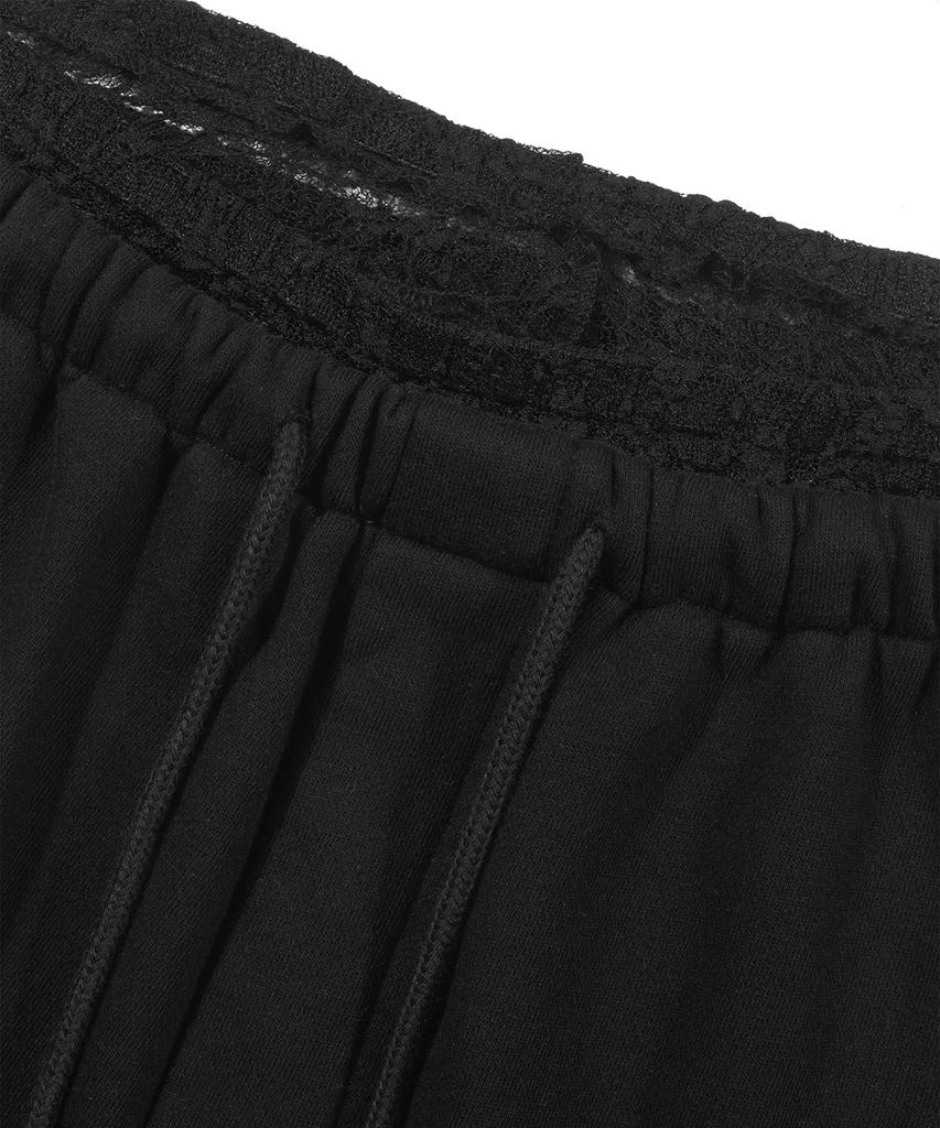 ANOTHER A Lace Layered Bermuda Shorts_Black