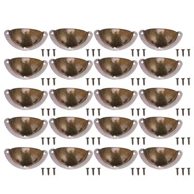 20 Pezzi Maniglie Forma Gnocchi Materiale Ferro Unico Retro Elegante Solide Maniglie a Cassetto per Mobili