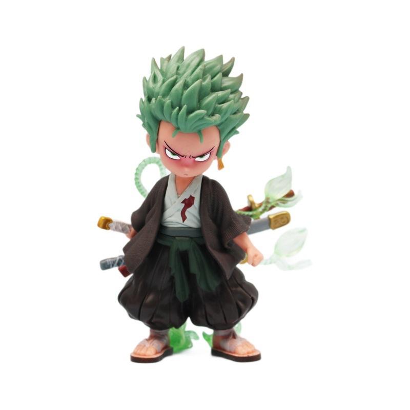 One Piece Anime Figurine Q Version Ace Zoro Collectible Action Figure Toy